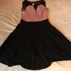 Black and Sparkly Pink Dress